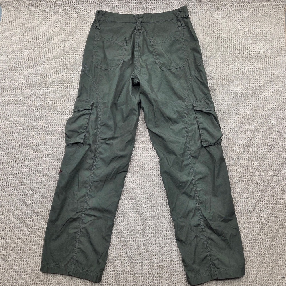 Hot Topic Green Cargo‎ Pants Skull Rose Cross Graphic Goth Grudge Y2K Womens 7 - Picture 2 of 11